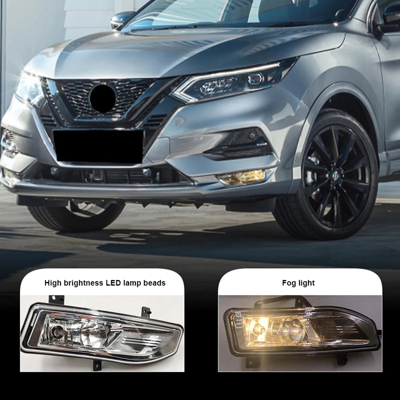 

Fits-Nissan Qashqai 2018-2020 Front Fog Light Lamp Left&Right With Bulb Fog Lamp Assembly