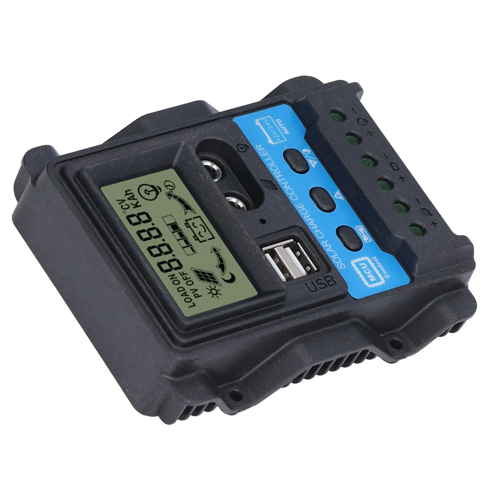 Solar Charge Controller LCD Display Dual USB 5V Output PWM Charging Control Regulator