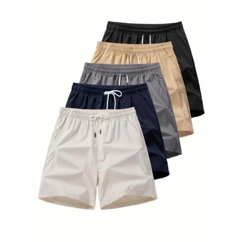 

Новые мужские спортивные брюки-шорты средней эластичности в корейском стиле из ацетатного волокна, весна 2025, большие размеры