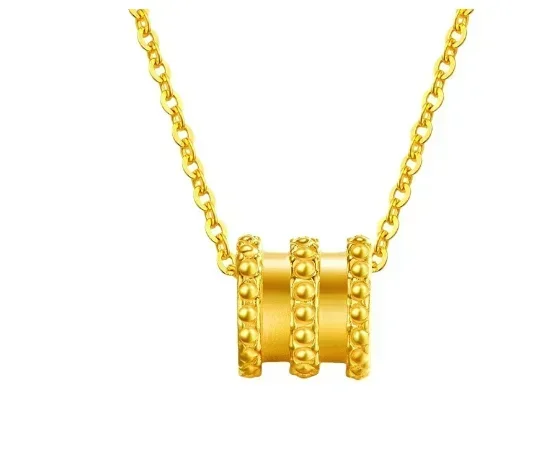 

Glod 3d hard jewelry accessories 999 real pipe pendant 24k pure loose beads charms