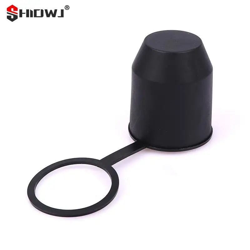 Universal 50mm Auto Tow Bar Ball Cover Accessories Durable Black Cap Towing Hitch Caravan Car Trailer Towball Protective Cover