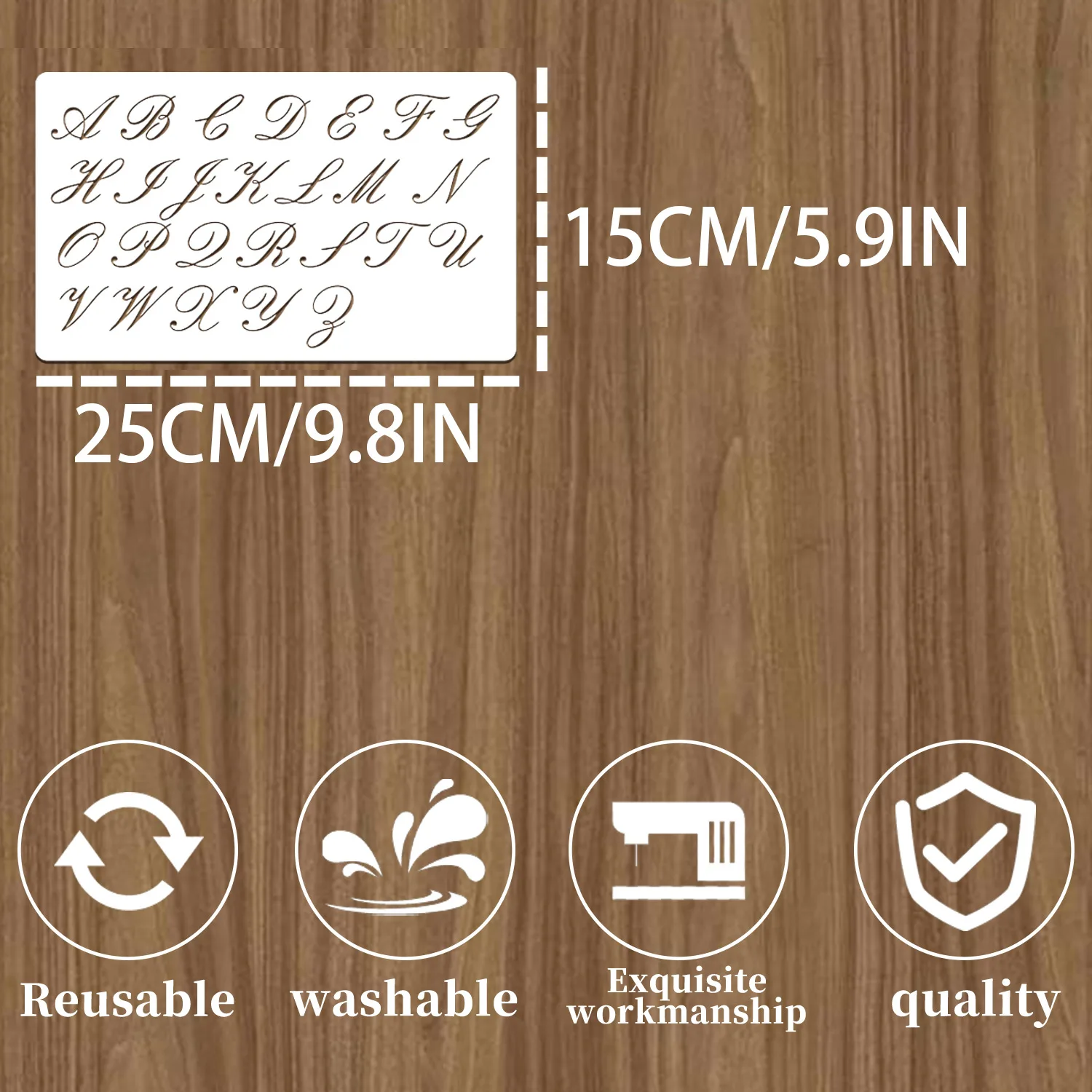 Creativity Calligraphy Stencil 8pcs Reusable English Letter Number Template DIY Painting Craft Scrapbooking Learning Supplies