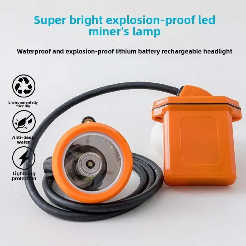 2026 Rechargeable LED Mining Headlamp High Lumen Long Runtime Fully Waterproof Head Light For Underground Coal Mine Work