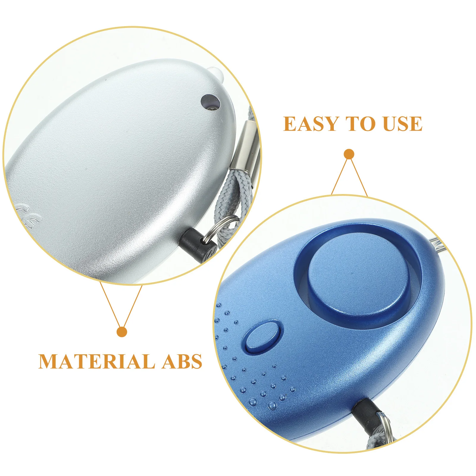 10 قطعة إنذار شخصي للسلامة 130 ديسيبل صفارة الإنذار في حالات الطوارئ مع ضوء LED مضيئة مثالية للسفر والجري والتخييم