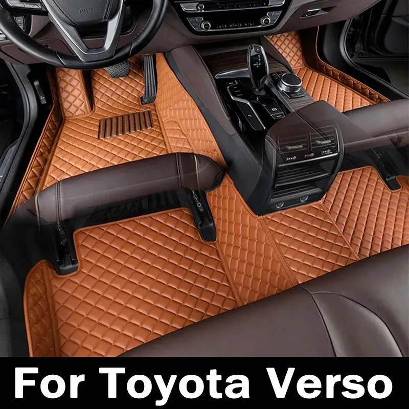 Car Floor Mats For Toyota Verso Five Seats 2011 2012 2013 2014 2015 2016 2017 Custom Foot Pads Carpet Cover Interior Accessories