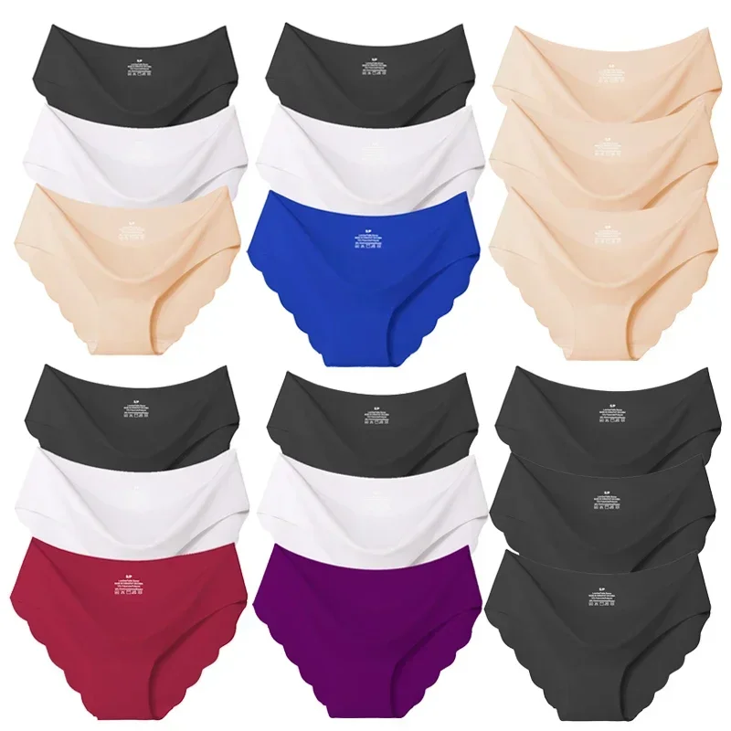 3Pcs mutandine per le donne senza soluzione di continuità Panty Set intimo invisibile solido slip a vita bassa Sexy mutande da donna Lingerie