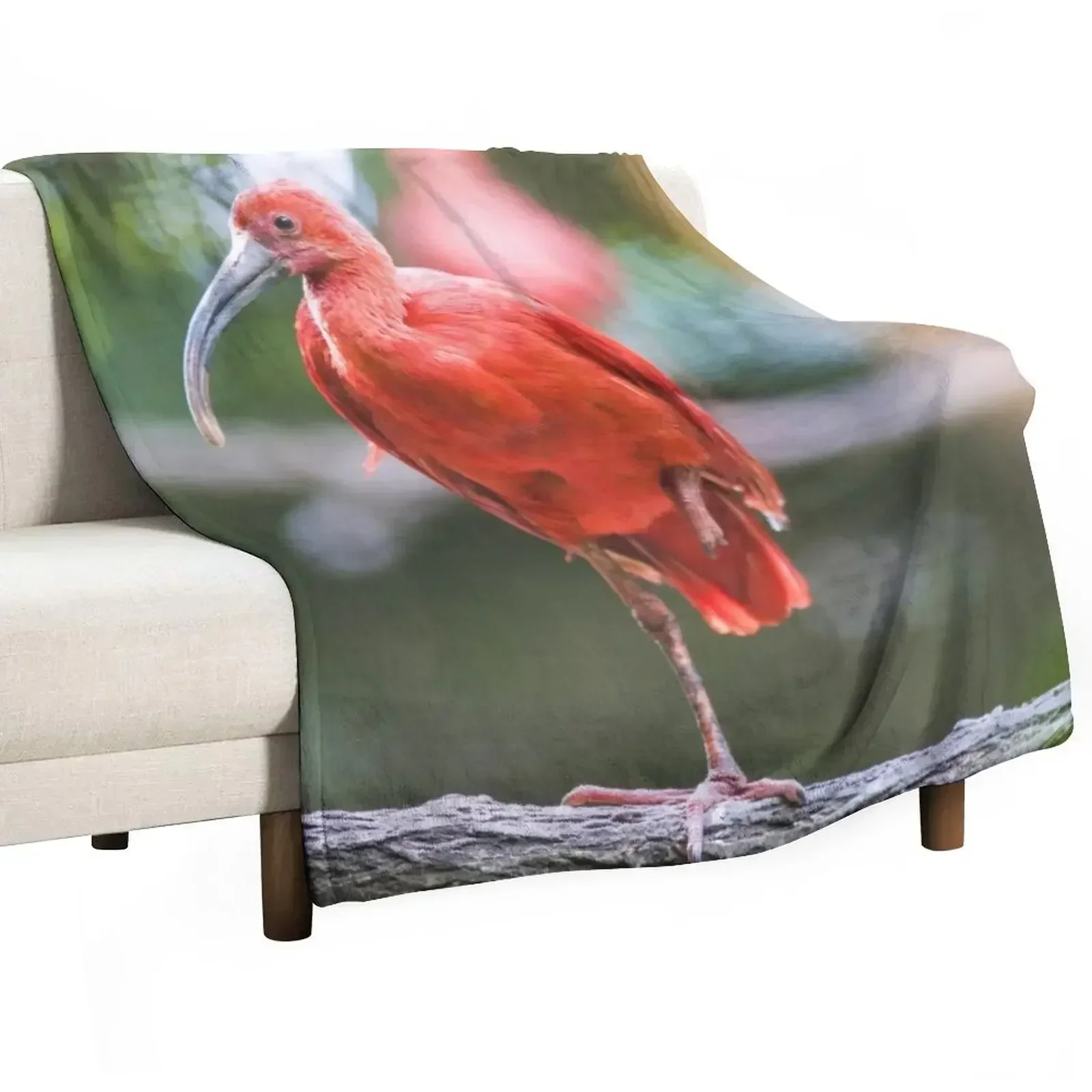 Tropical Scarlet Ibis Throw Blanket Beach For Sofa Thin Sofa Throw Soft Blankets