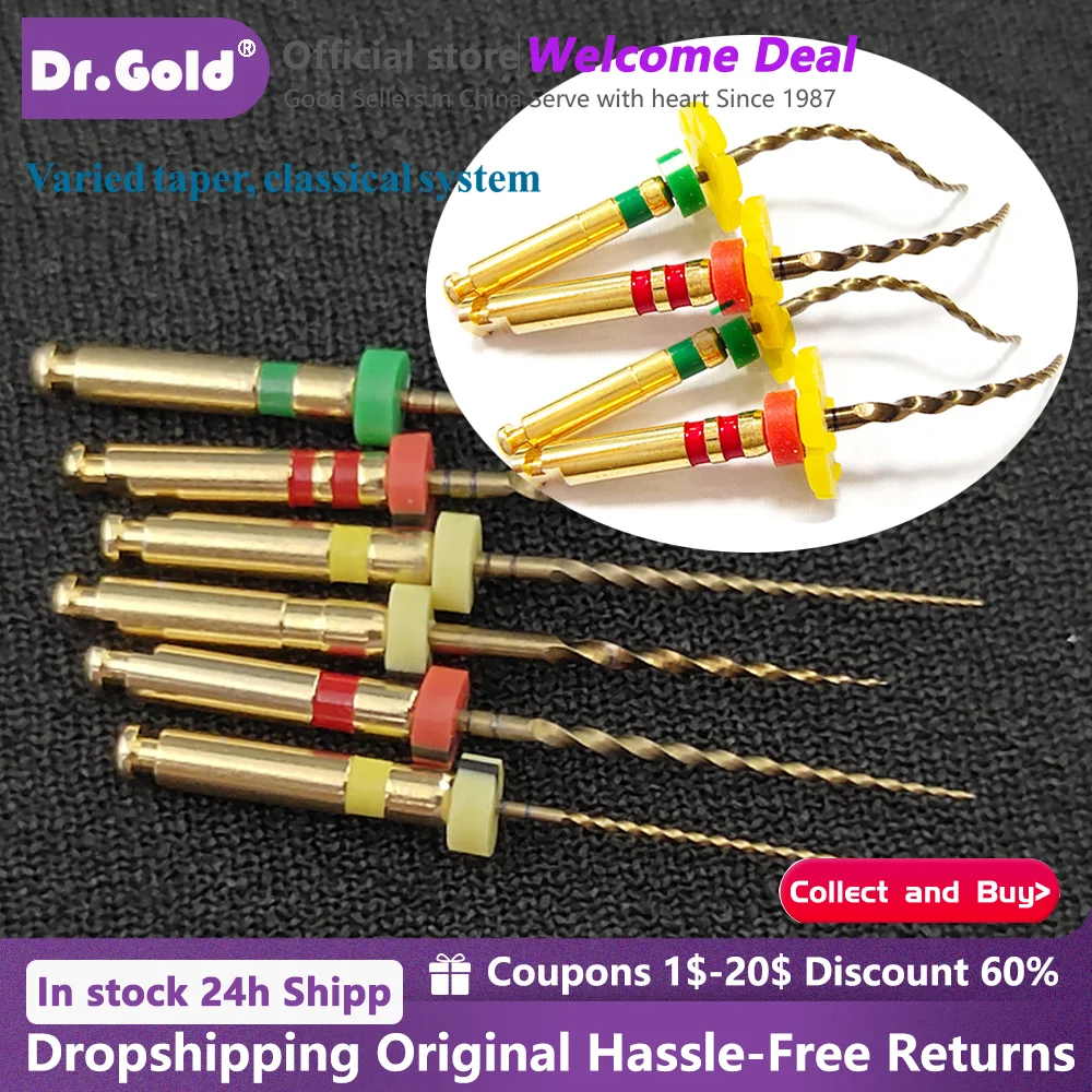 

Dental Root Canal File Heat-Activated Rotary Nitinol Tooth Pulp Files Thermally Activated Nickel-Titanium Endo Forming File 25mm