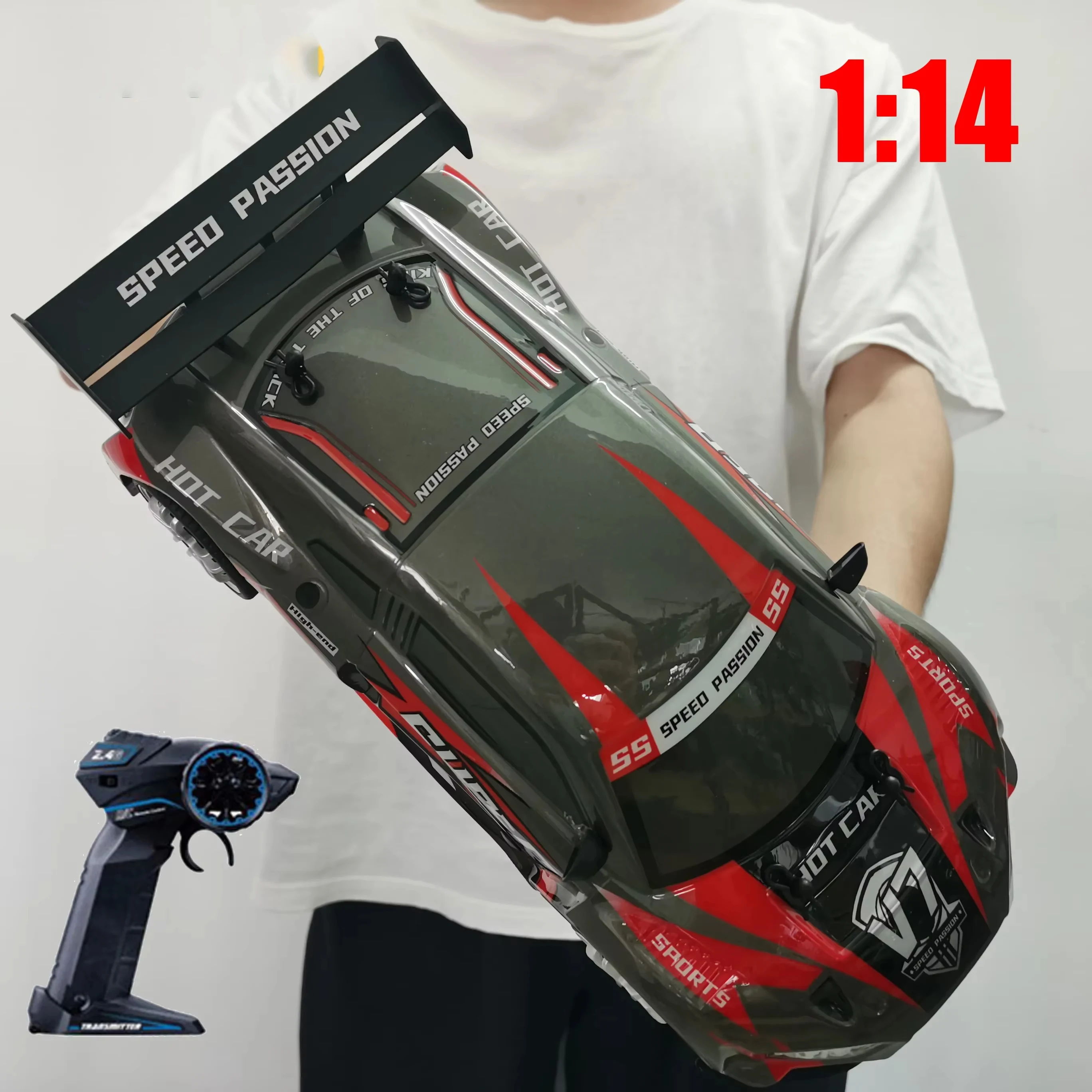 

1:14 2WD Remote Control Car RC Car With Led Lights 2.4G Radio Buggy Off-Road Racing Control Trucks Boys Toys for Children Sound