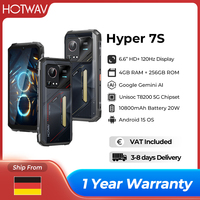 HOTWAV Hyper 7S Rugged Phone 5G Android 15 Smartphone 4GB 256GB 10800 20W 6.6'' 120Hz Screen Cellphone with Super Camping Light