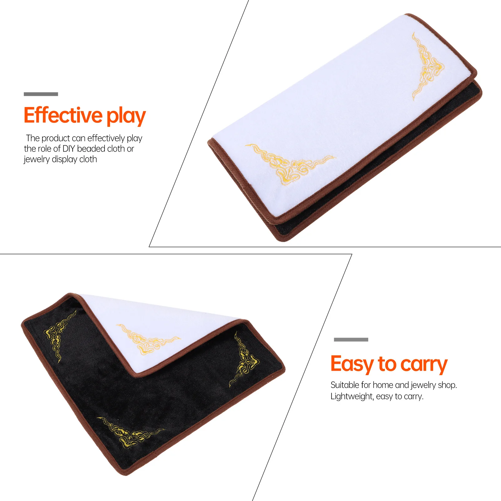1 قطعة وسادة عداد المجوهرات للطي فلنلت عرض حصيرة المحمولة جرافات واقية عرض المجوهرات حصيرة ل سوار قلادة متجر المنزل