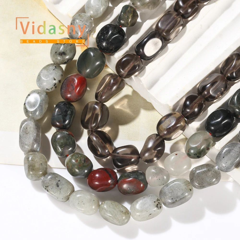 8-10mm Naturstein-Achat-Amethyst Unregelmäßige Ovale Lose Perlen für Schmuckherstellung, DIY-Armbänder und Zubehör – Detail 7