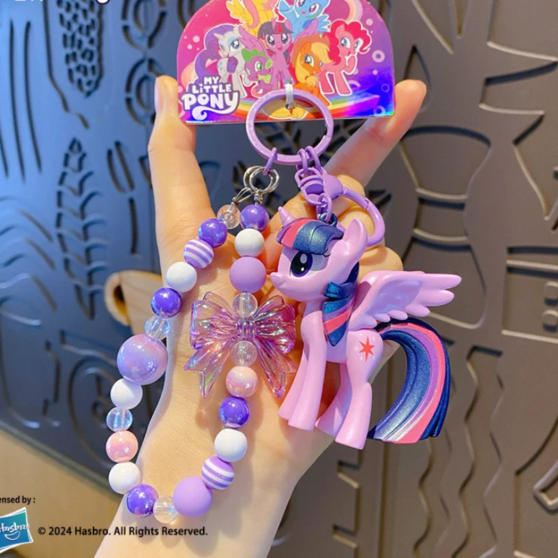 Kawaii My Little Pony Schlüsselanhänger Rucksack Anhänger Anime Figur Spielzeug Auto Schlüsselanhänger Puppe Niedlicher Cartoon Twilight Sparkle Fluttershy Geschenk
