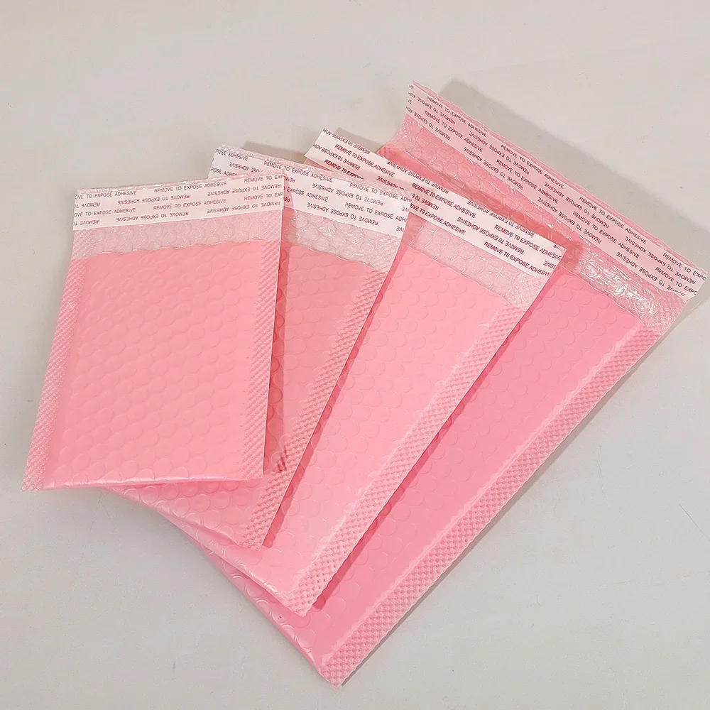 50-10PCS Zwart/Roze Bubble Envelop Self Seal Gewatteerde Bubble Mailers Waterdichte Verzending Pakketten voor Sieraden Make-up benodigdheden