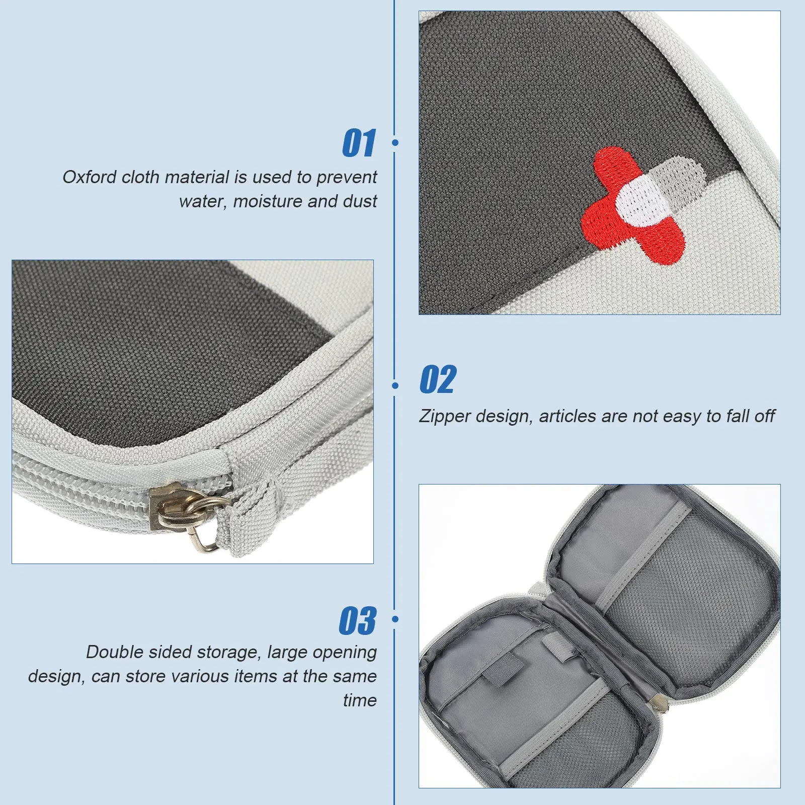 

First Aid Bag Handheld Pouch Portable Oxford Cloth Household Medicine Storage Travel Nursing Bag Medicine Pouches