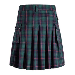 Scottish Mens Kilt Traditional Highland Dress Skirt Kilts Tartan Plaid Skirt Pleated Medieval Plaid Mens Bottoms