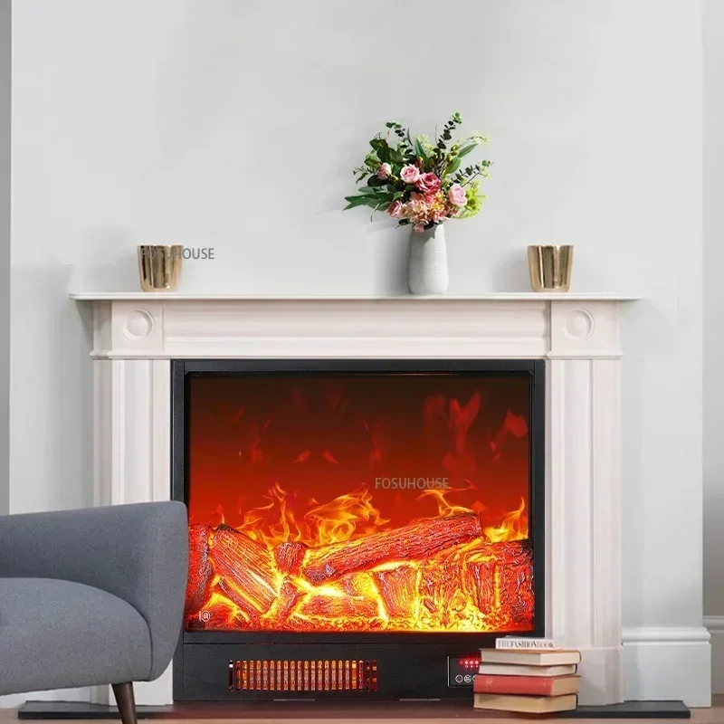 Electronic Fireplace Core Heater Living Room TV Cabinet Atmosphere Light 3D Simulated Flame Decoration Embedded Fake Fireplace M