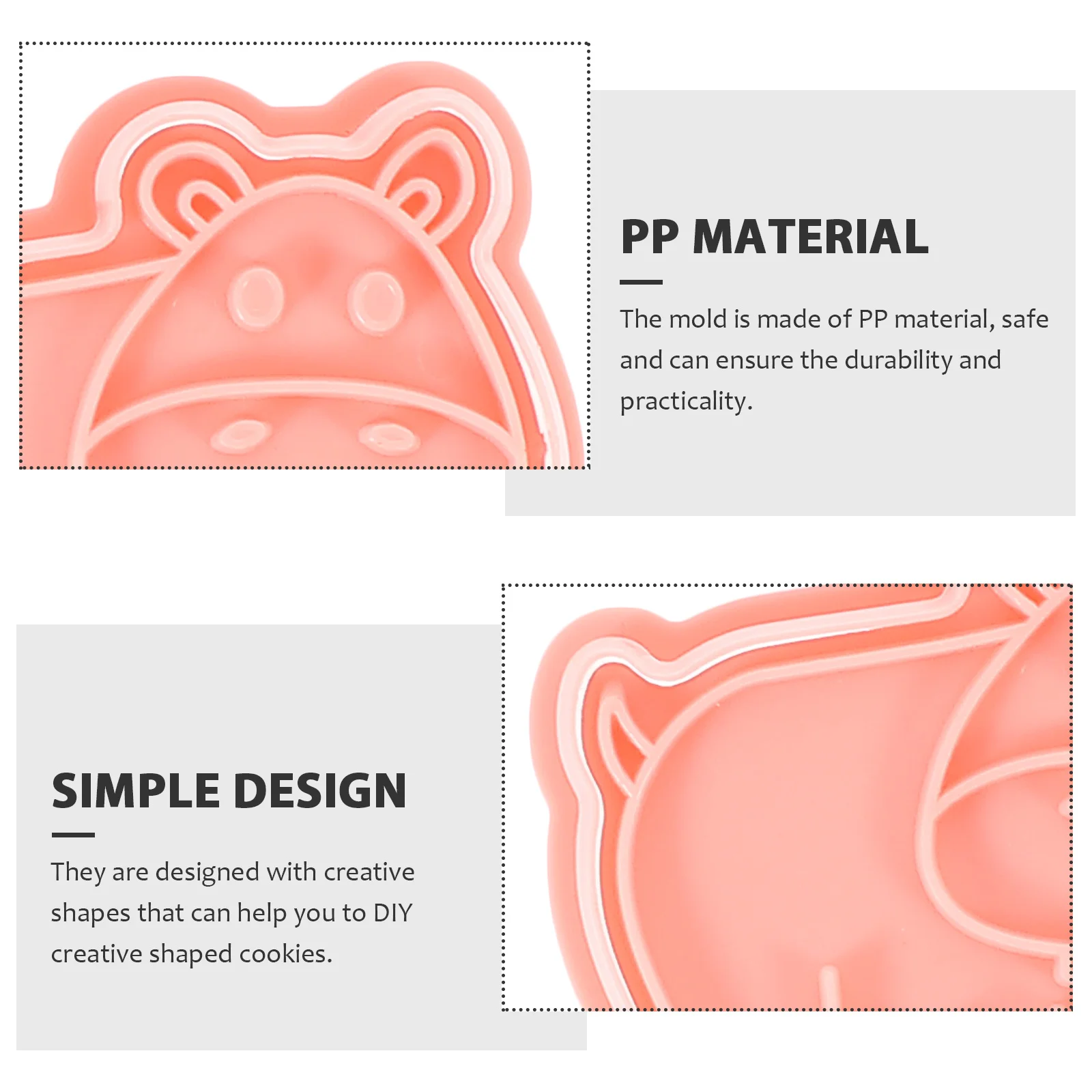 8 قطعة قالب الكعكة الحيوان قابلة لإعادة الاستخدام أداة الخبز DIY بها بنفسك الشوكولاته فندان طوابع الاطفال لوازم الطبخ مجموعة تزيين المطبخ