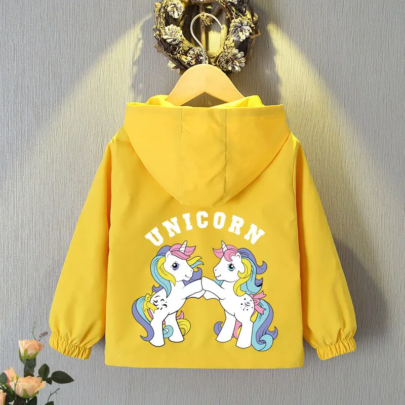 2023 Autumn Kids Jackets for Girls Fall Coat Little Girl Hooded Spring Windbreaker Child Clothes Teenage Girls Clothing 2-12Y