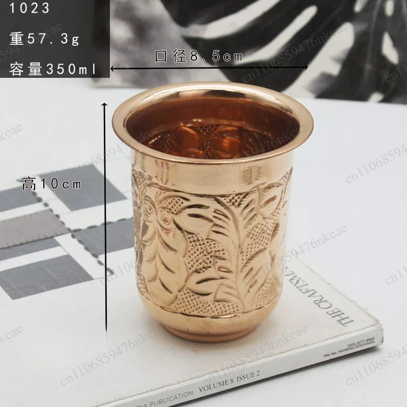Copper water cup, tea cup, handmade metal tableware, Southeast Asian restaurant, hotel