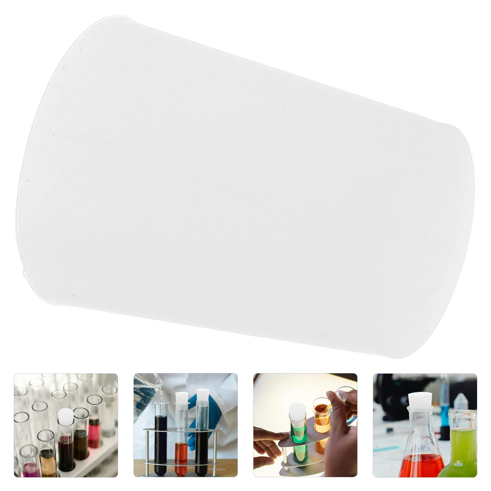 

20Pcs Silicone Test Tube Stopper Solid Tapered Lab Seal Plug for Laboratory Flask and Home Use Leakproof Rubber Bung