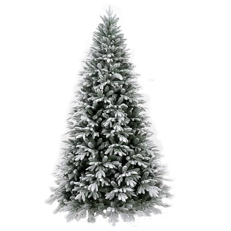 

Outdoor Indoor Premium Flocked Hinged Artificial Christmas Pine Tree With Snow Christmas Tree