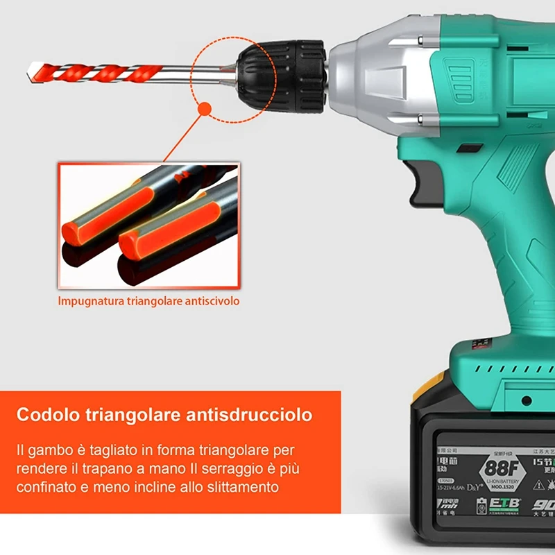 타일 드릴, 벽 드릴, 석조 드릴, 유리 드릴, 세라믹 드릴 세트, 다기능 드릴 (6mm, 6mm, 8mm, 10mm, 12mm)