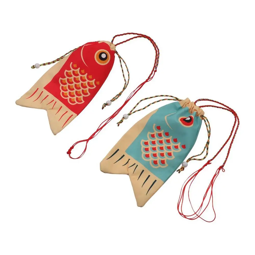 Smooth Car Hanging Pendant Hanfu Decoration Small Item Bag Koi Carp Blessing Bag Japanese Style Sachet Jewelry Bags Coin Purse