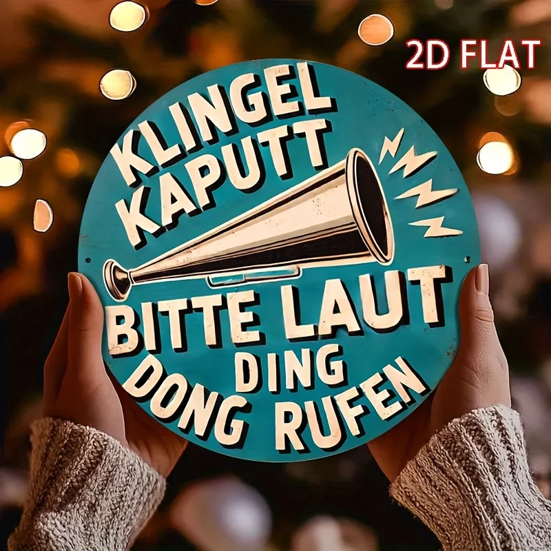 2D Flat Iron Round Sign 