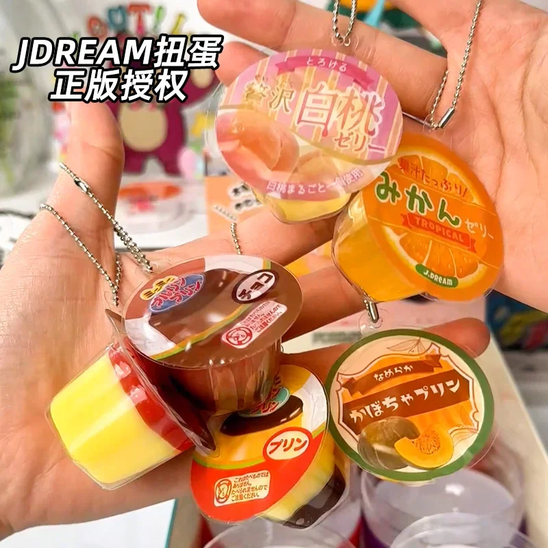 

J.DREAM Japan Capsule Toys Gashapon: Милые кавайные фигурки-пудинги и фрукты, мягкие брелоки, подвески для сумок, миниатюрные модели, подарки
