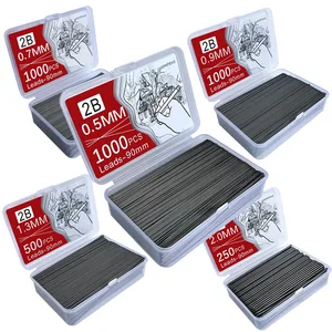 Break Resistant Nachfüllstifte, Bleiaufladungen, Büro- und Schulversorgung, HB, 0,5 mm, 0,7 mm, 0,9 mm, 1,3 mm, 2,0 mm, 1000 Stcs, 250 Stcs 10 Hauptverkäufe Schließende Farbe 500 Farben - №1