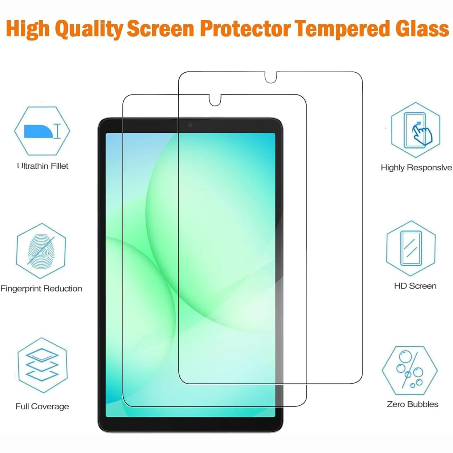 3pcs 9H Tempered Glass For Samsung Galaxy Tab A11 2025 8.7'' SM-X133 X135 Clear Anti Scratch Screen Protector Protective Film
