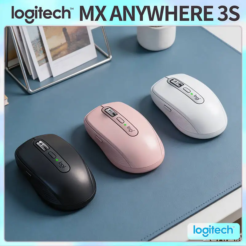Top-Tier Logitech MX Anywhere 3S - 8000 DPI, Hyper-Scroll, Silent Click, USB-C Fast Charge, Shop for Retail Team Collaboration