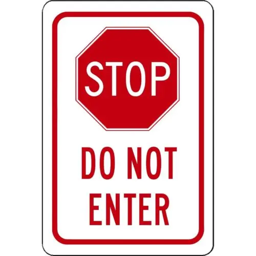 STOP DO NOT ENTER no entry 8