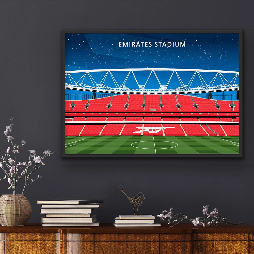 World Famous Sports Liverpool Anfield Stadium Poster Arsenal Stadium Old Trafford Stadium Art Painting for Home Room Wall Decor