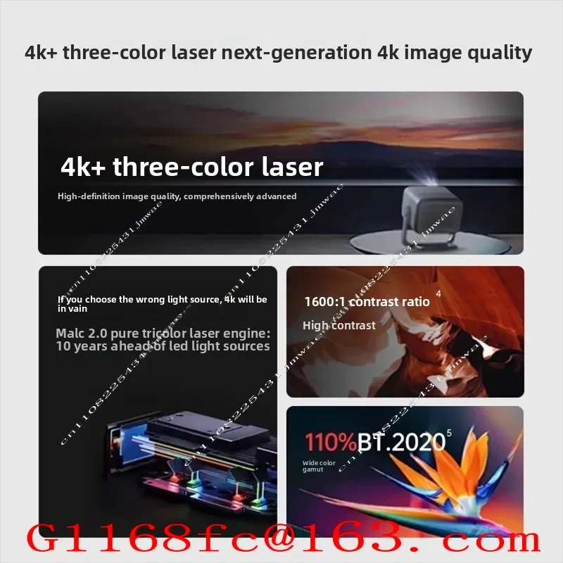 N1S 4K  Ultra HD Wireless Projector for Home Bedroom Wall Clear View International Version for Streaming