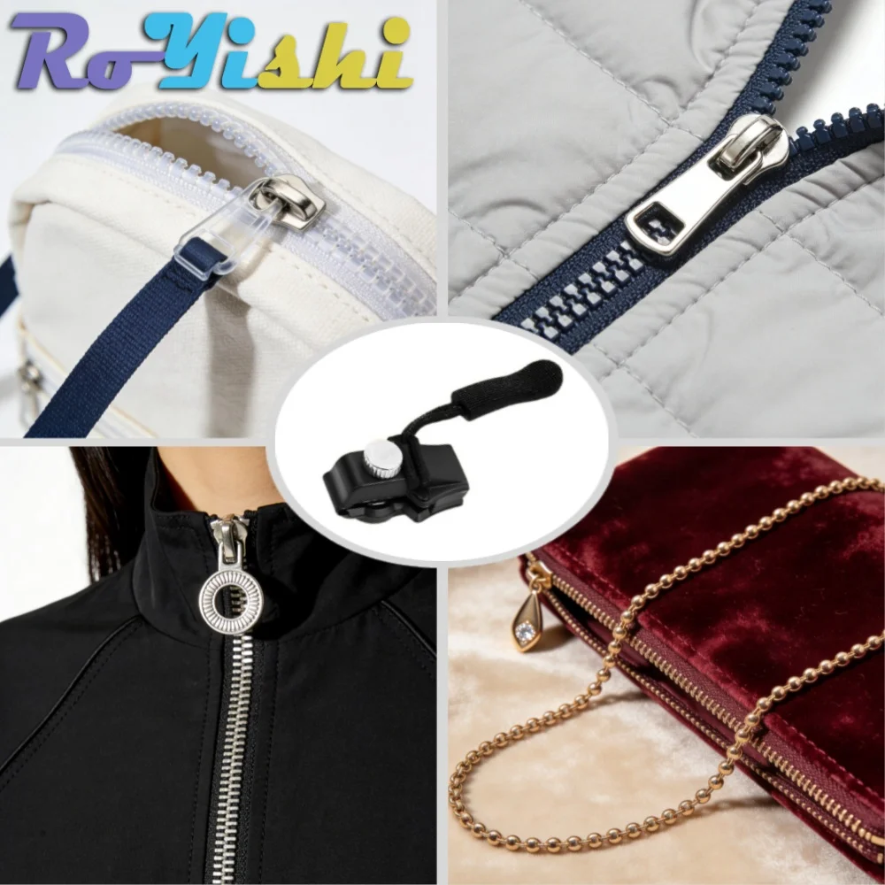 3-60pcs Universal Zipper Quick Repair Slider - Easy to Install Seamless Replacement Zipper Head for Jackets, Luggage and More