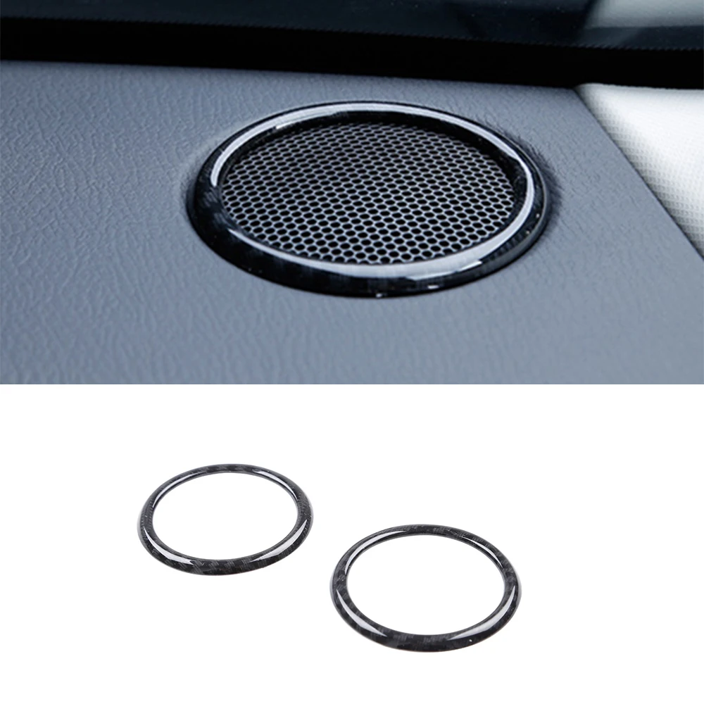 2015 2016 2017 For Mazda 2 Demio DL Sedan DJ Hatchback Car ABS Carbon Fiber Speaker Audio Ring Cover Front A Pillar Sound Frame