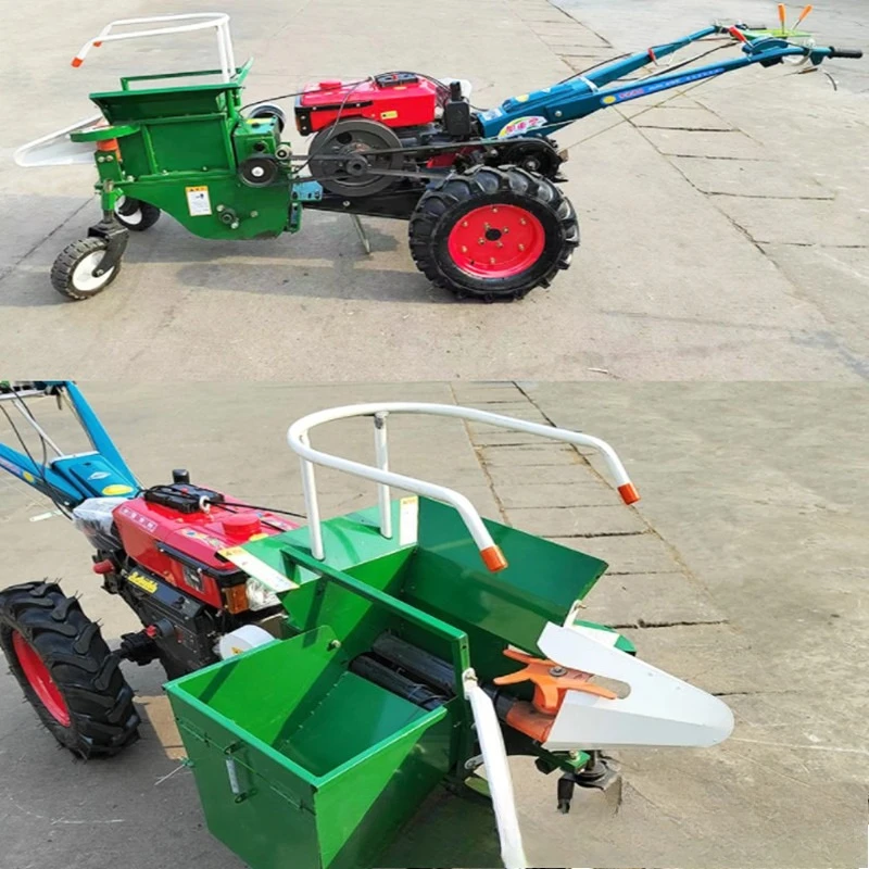 

Small corn cob harvester, hand-held self-propelled diesel corn harvester