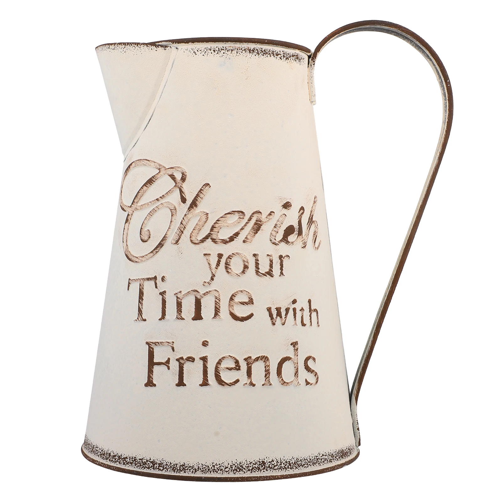 

Outdoor European Flower Pot Kettle Metal Barrel Vintage and Garden Planter Bucket