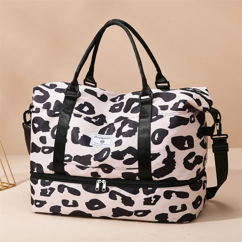 

Стильная прочная спортивная сумка унисекс, легкая, большая вместимость с отдельным отделением для обуви, дорожная сумка на плечо для мужчин и женщин