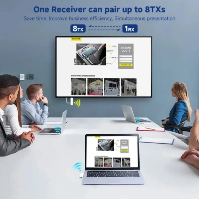 60Hz HDMI-Compatible Wireless Video Audio 50M 1080P Transmitter Receiver Wireless Display Adapter From PC to Projector & Monitor