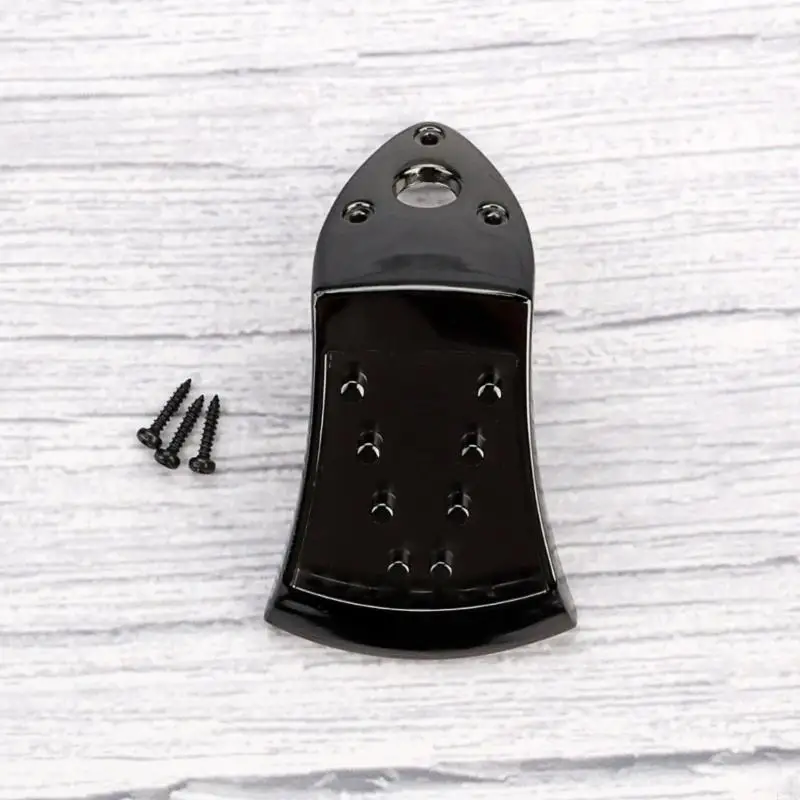 

8 String Mandolin Tailpiece with Mounting Hardware Metal Triangular Mandolin Tailpiece Instrument Replacement Part