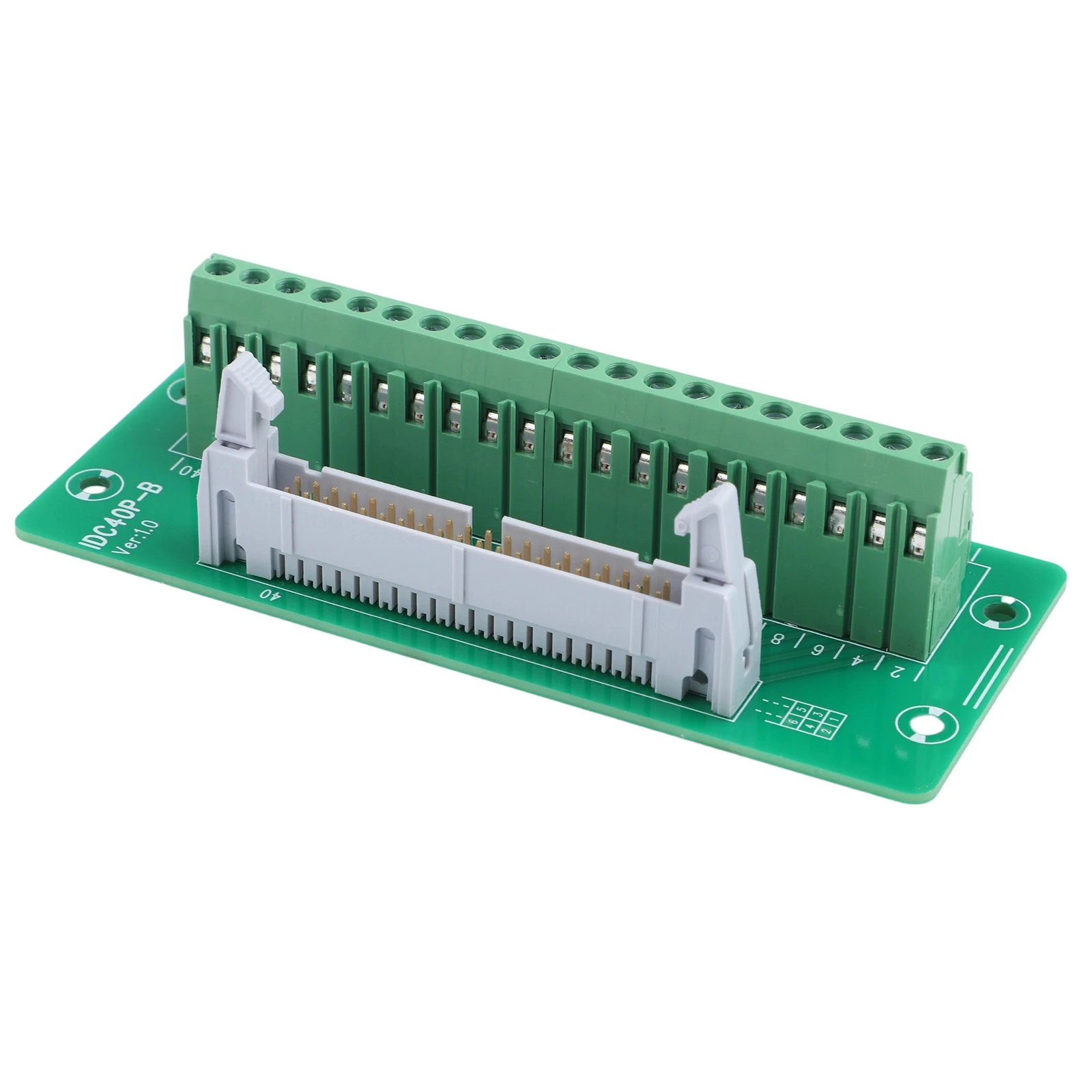 DIN Rail Terminal Block Terminal IDC40P-B Copper Contact DIN Rail Mounting Compatible With IDC 10P-64P For PLCs