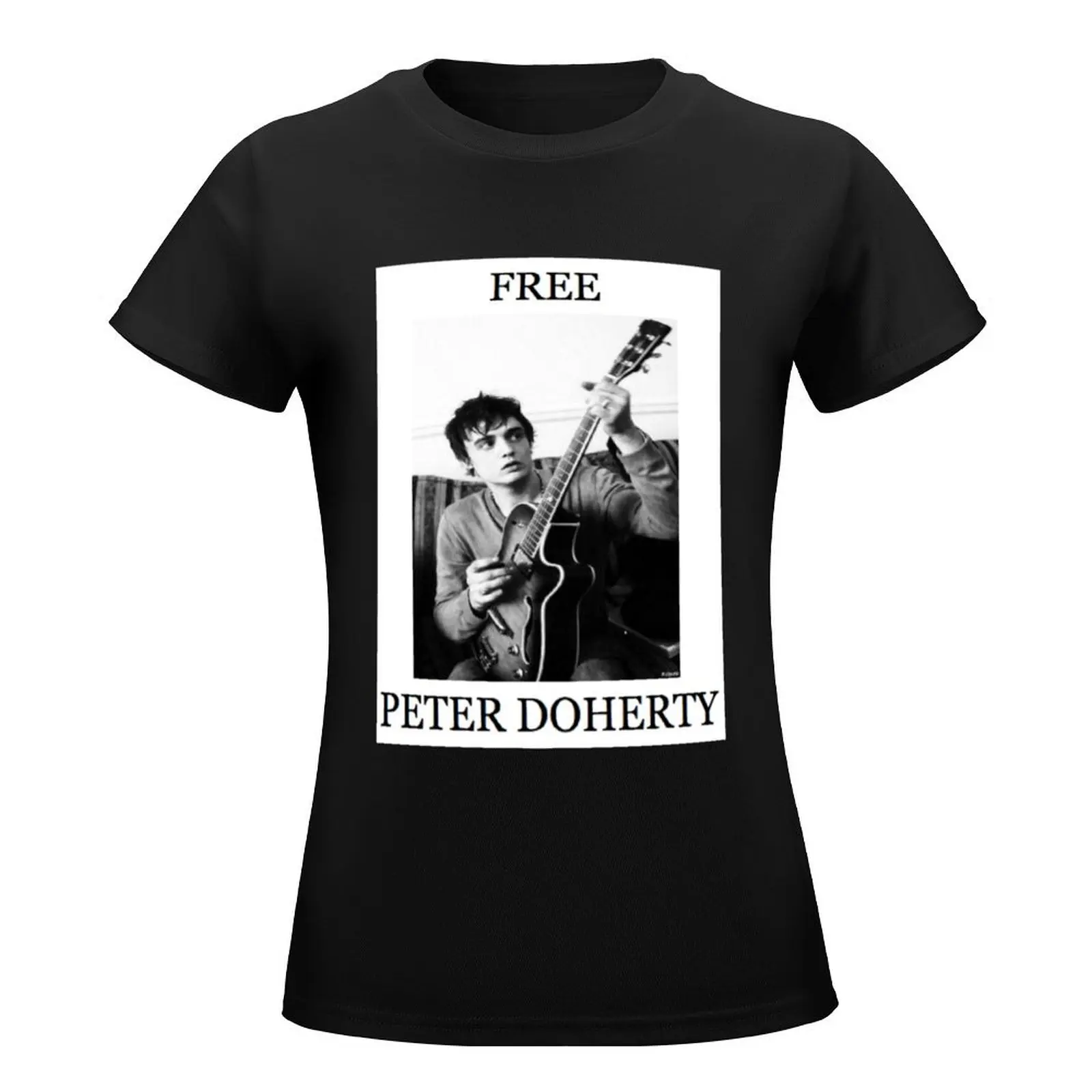 Free Peter Doherty T-Shirt cute clothes cute tops oversized aesthetic clothes white t shirts for Women