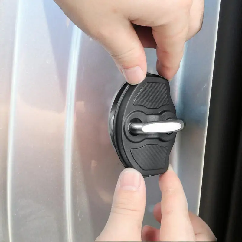 

Car Door Lock Protector 4X Door Latch Guard Silent Shock Pads Vehicle Ventilation Doors Locks Guard Stopper For Most Cars