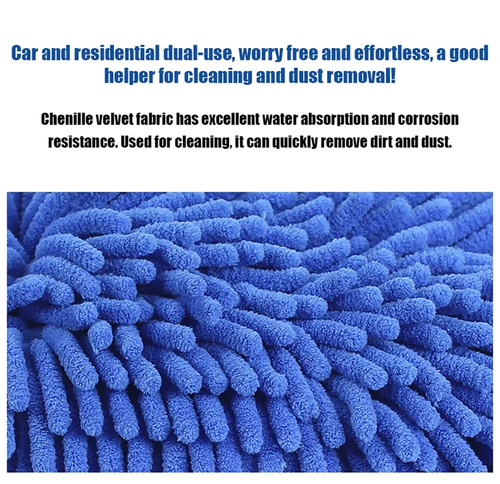 1/2Pc Microfiber Car Wash Gloves Chenille Car Mitt Cleaning Tool Car Detailing Car Care Detailing Brushes Washer Sponge view 4