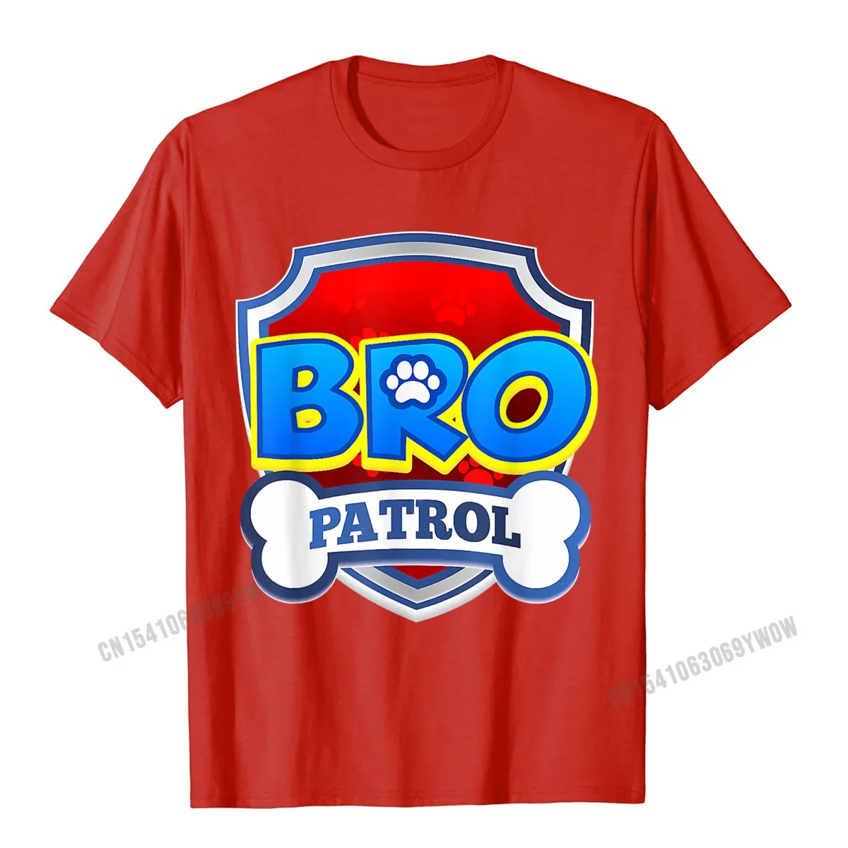 Bro Patrol Shirt Dog Funny Birthday Party T-Shirt T-Shirt Camisas Men Faddish Normal Tees Cotton Top T-Shirts For Male Camisa