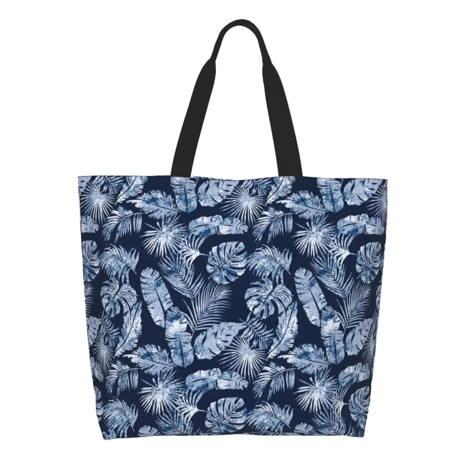 

Женская большая сумка с принтом тропических листьев - повседневная сумка через плечо, модная сумка для покупок, повседневные сумки