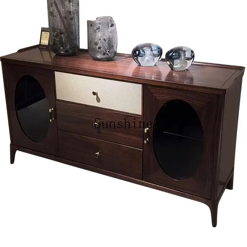 

New Chinese ebony entrance modern simple light luxury storage cabinet